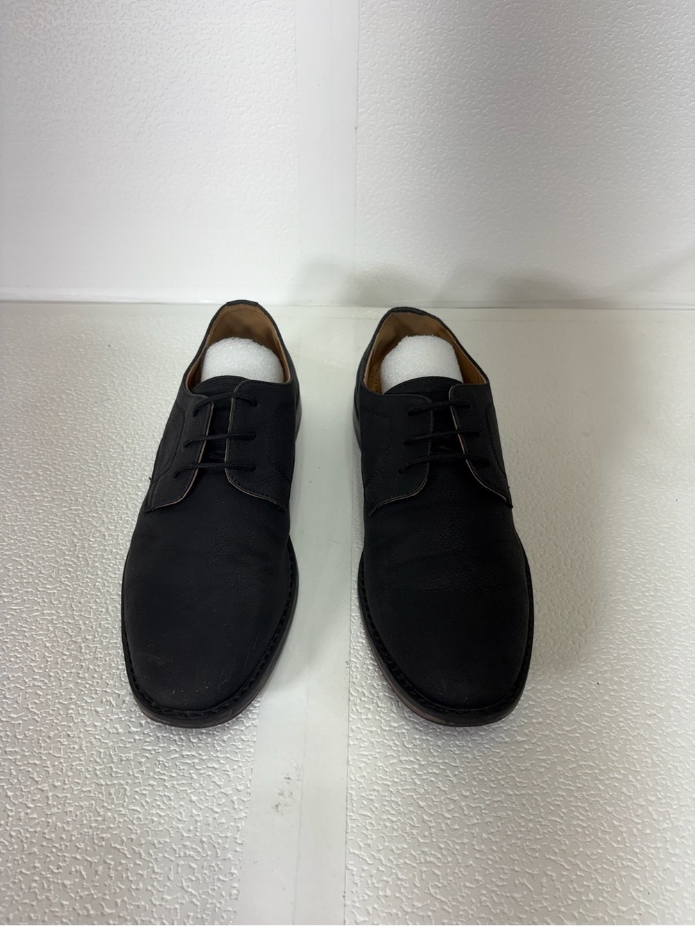 Perry Ellis Men's Black Leather Derby Shoes s298
